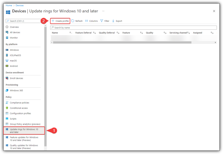 How To Configure Update rings for Windows using Intune